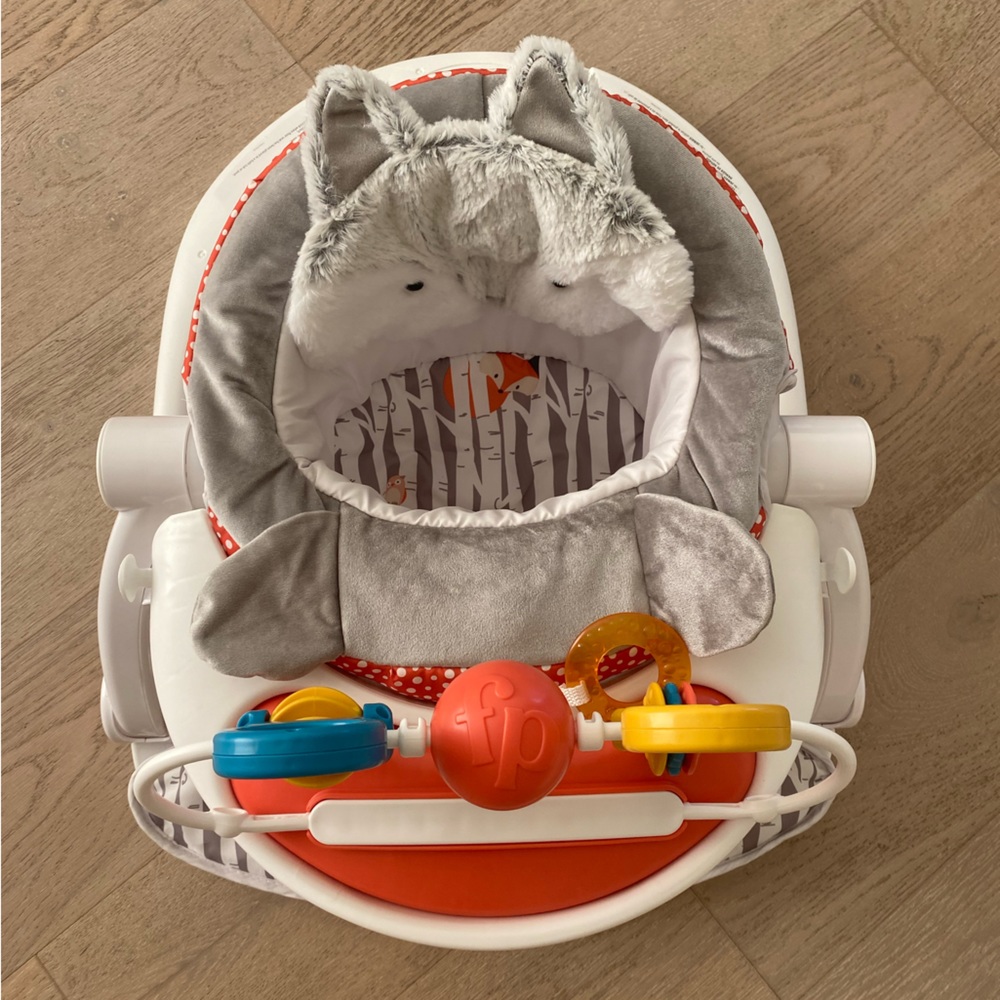 Portable Baby Chair Sit-Me-Up Floor Seat with Snack Tray and Developmental Toys